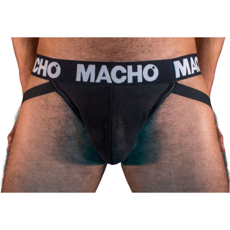 Jockstrap noir semi-transparent taille L — MACHO UNDERWEAR
