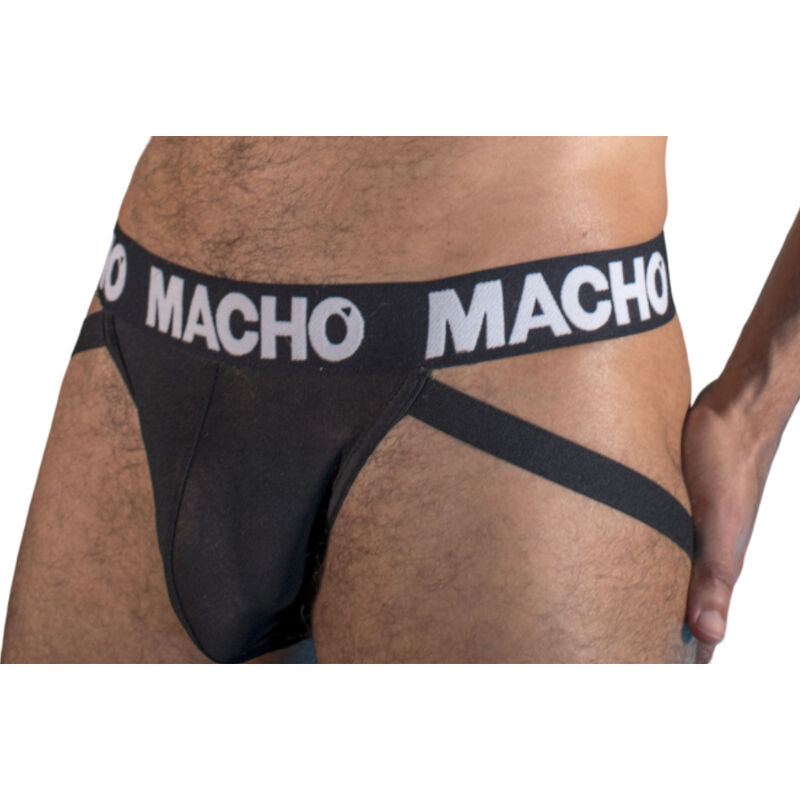 Jockstrap noir semi-transparent taille L — MACHO UNDERWEAR