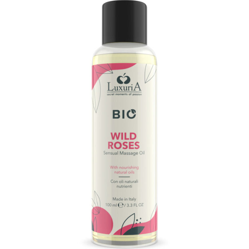 Huile de massage bio aux roses sauvages — INTIMATELINE LUXURIA