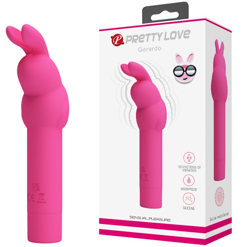 Vibrateur rabbit en silicone fuschia — PRETTY LOVE