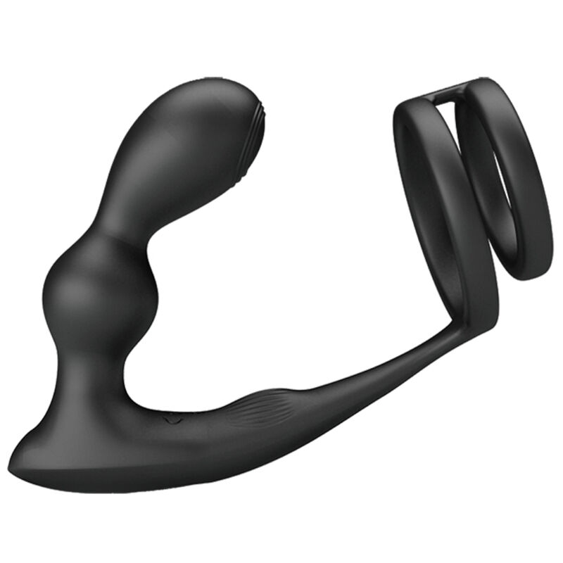 Anneau pénien et plug anal vibrant télécommandé — PRETTY LOVE MALE
