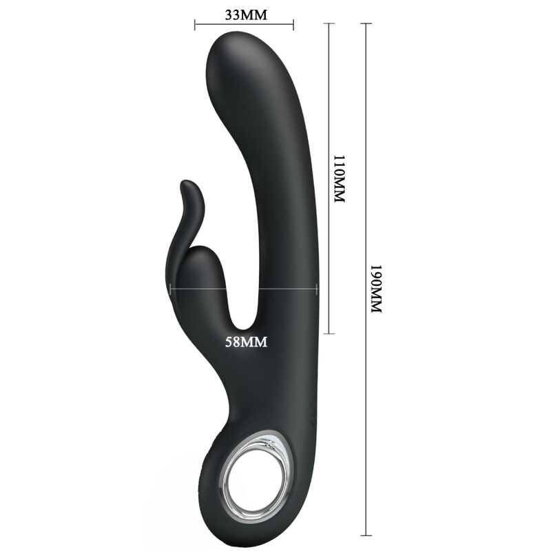 Vibrateur lapin double stimulation chauffant — PRETTY LOVE