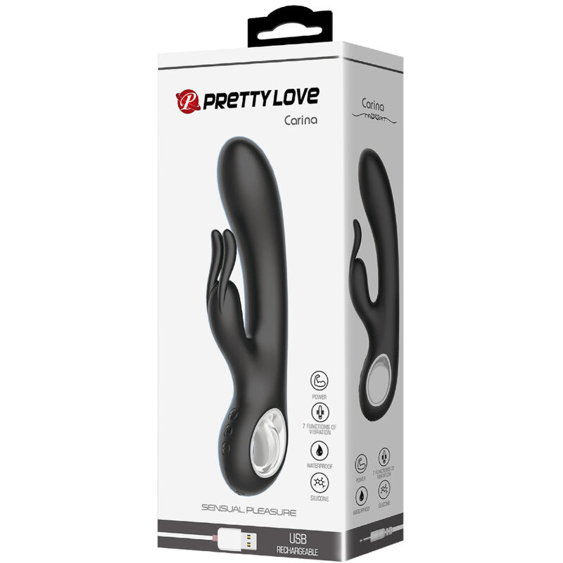 Vibrateur lapin double stimulation chauffant — PRETTY LOVE