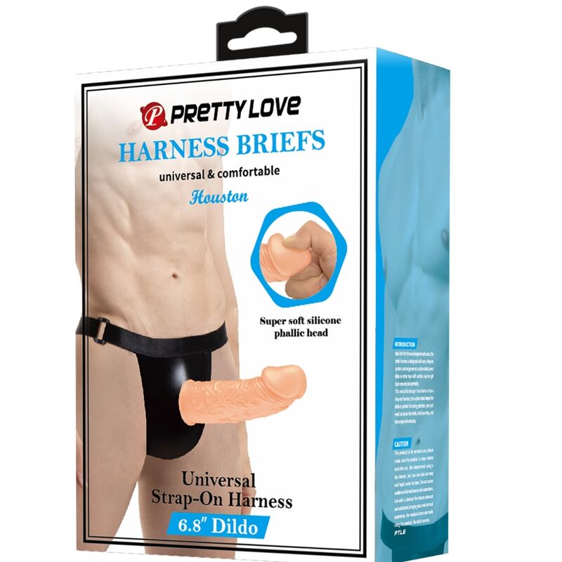 Harnais ceinture réglable avec gode en silicone — PRETTY LOVE