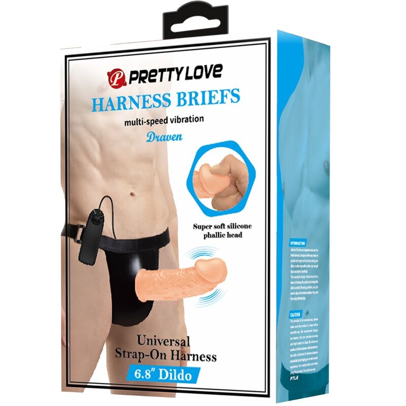 Slip harnais avec gode vibrant inclus — PRETTY LOVE