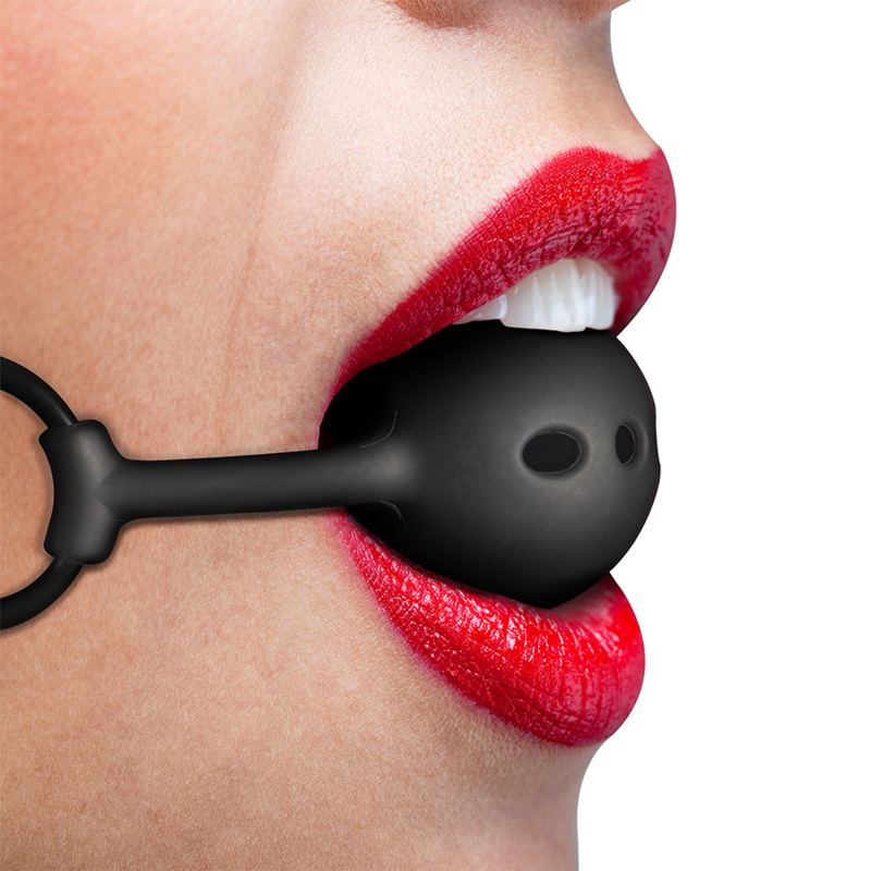 Bâillon à boule respirant en silicone — FETISH SUBMISSIVE BONDAGE