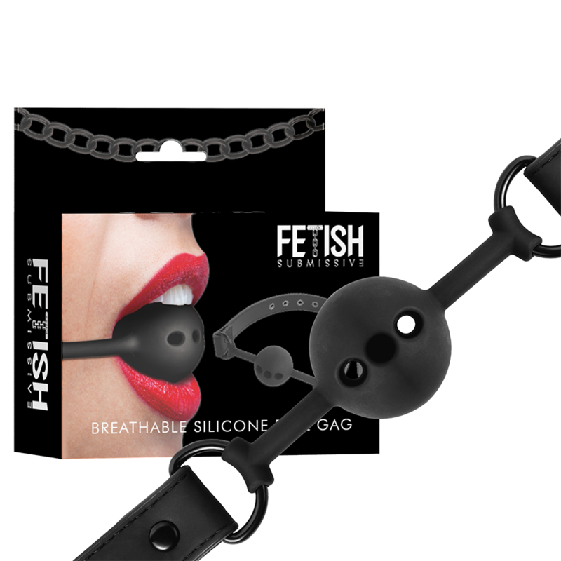Bâillon à boule respirant en silicone — FETISH SUBMISSIVE BONDAGE