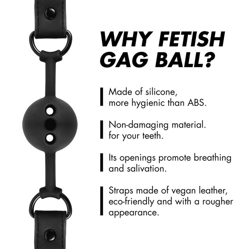 Bâillon à boule respirant en silicone — FETISH SUBMISSIVE BONDAGE