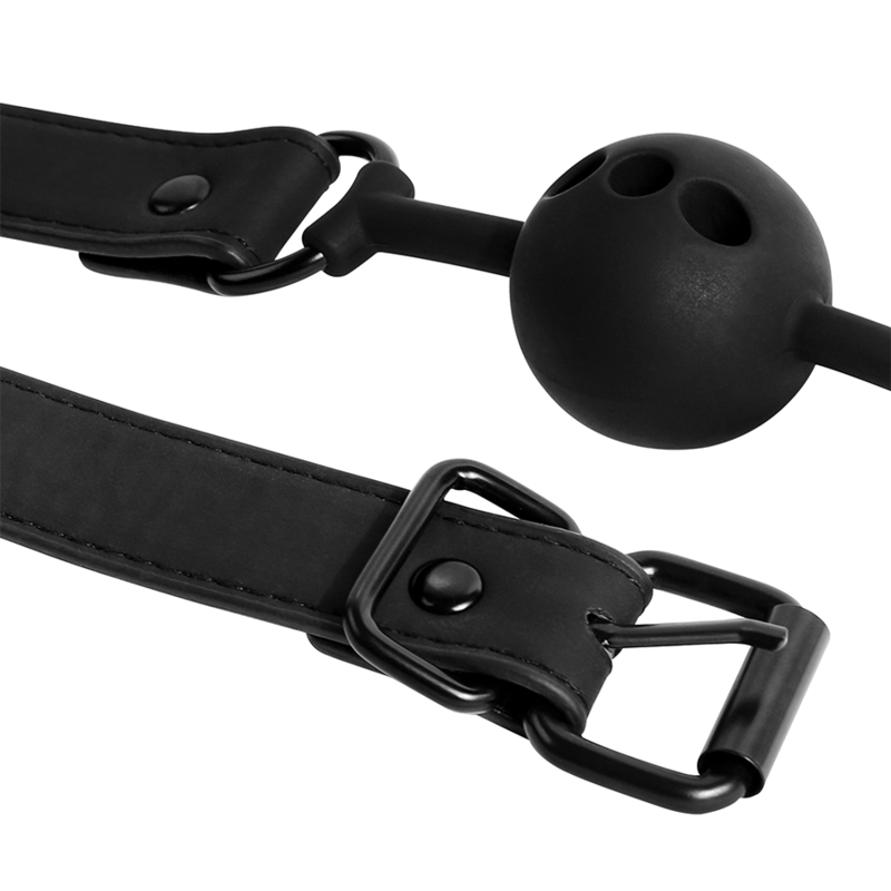 Bâillon à boule respirant en silicone — FETISH SUBMISSIVE BONDAGE