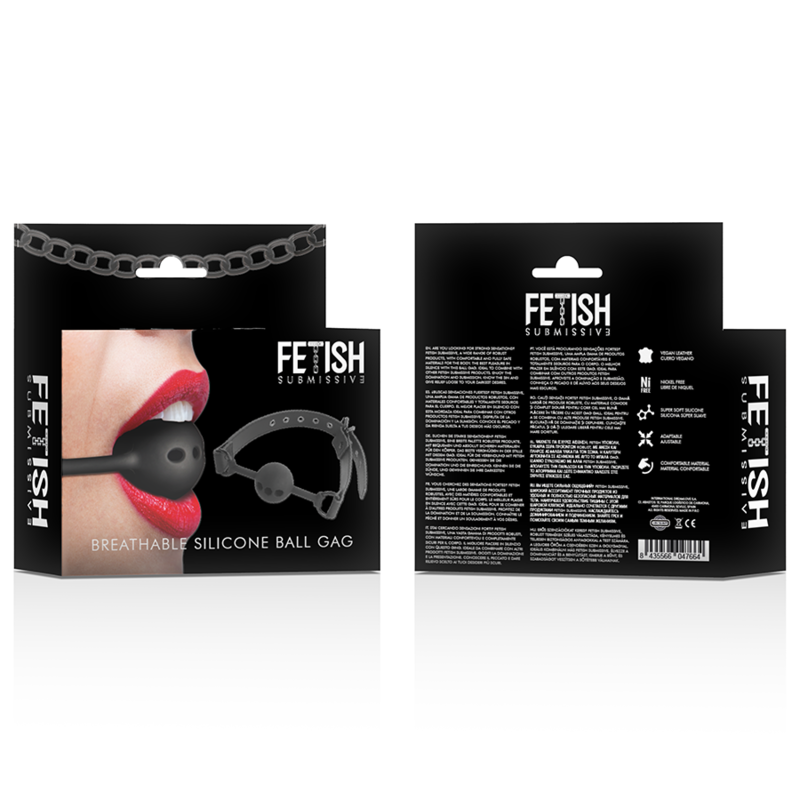 Bâillon à boule respirant en silicone — FETISH SUBMISSIVE BONDAGE