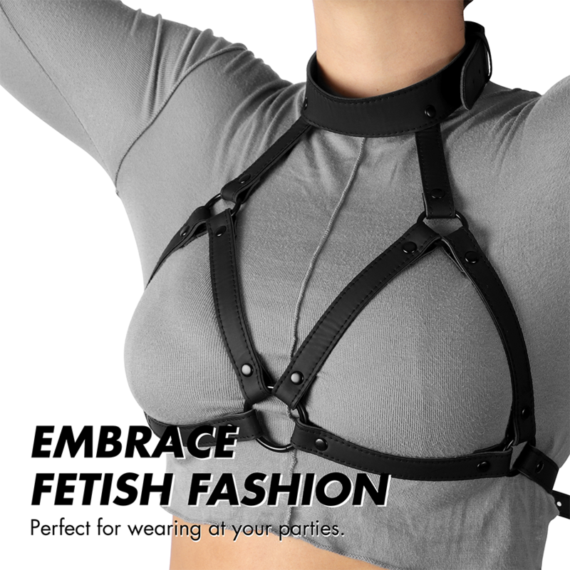 Harnais de bondage réglable poitrine et cou — FETISH SUBMISSIVE BONDAGE