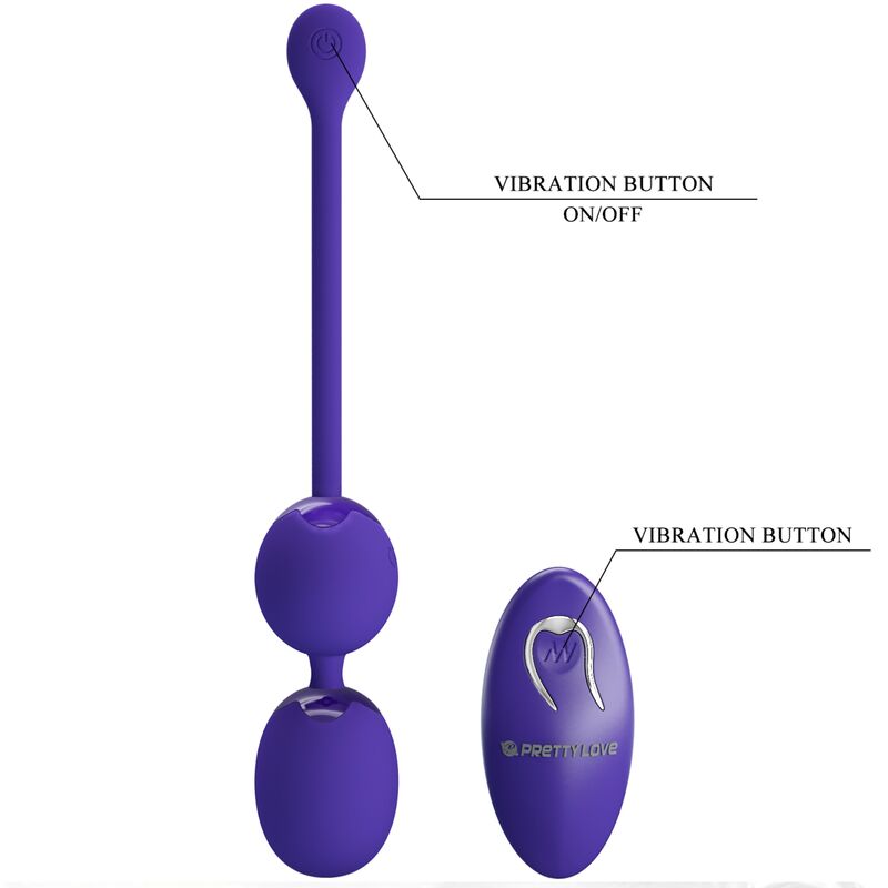 Balles de geisha vibrantes télécommandées — PRETTY LOVE LED