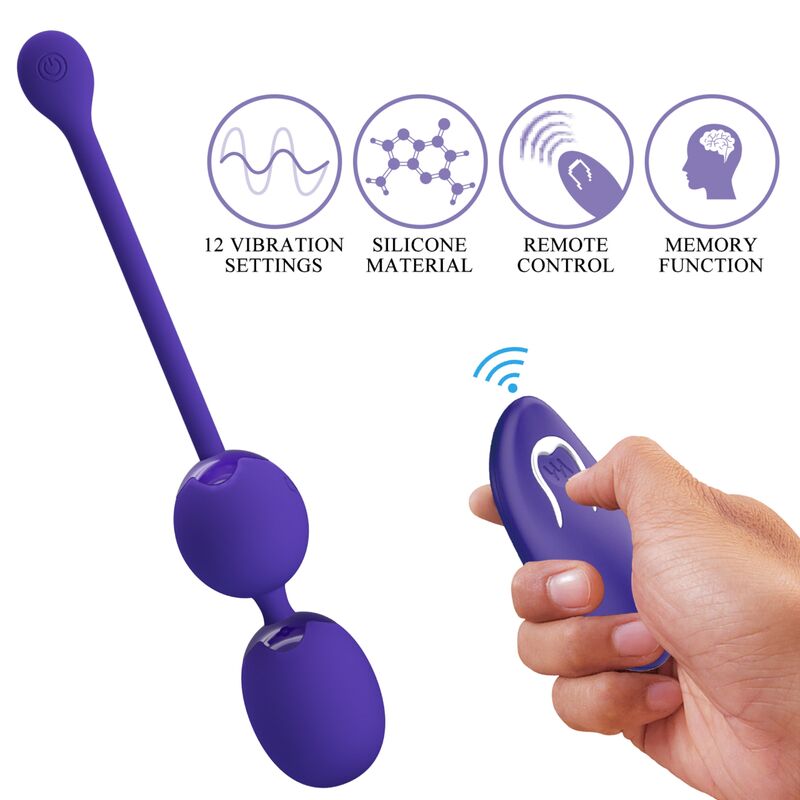 Balles de geisha vibrantes télécommandées — PRETTY LOVE LED
