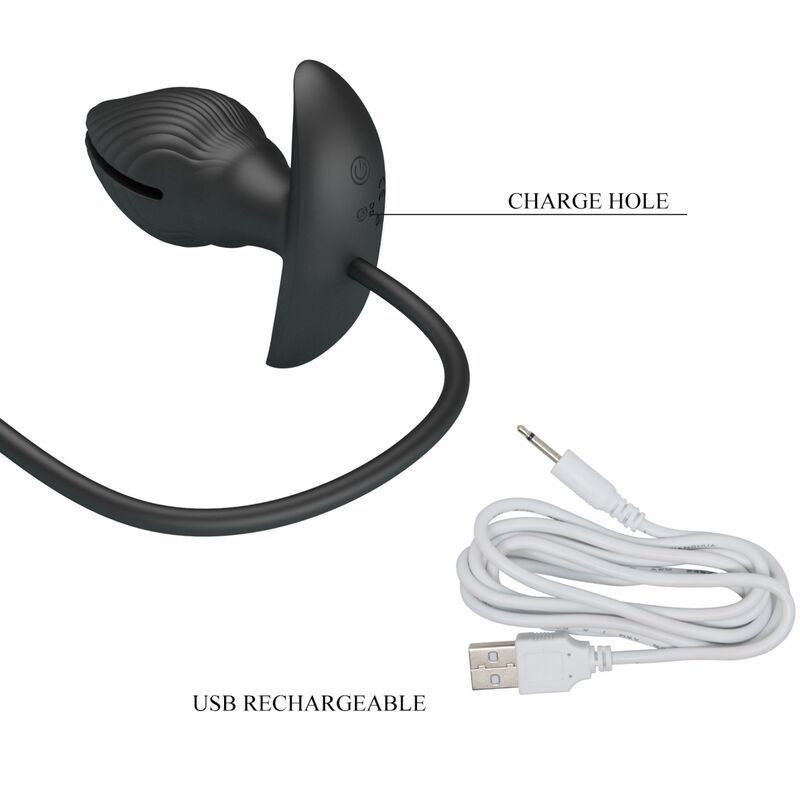 Plug anal gonflable vibrant rechargeable — PRETTY LOVE BOTTOM
