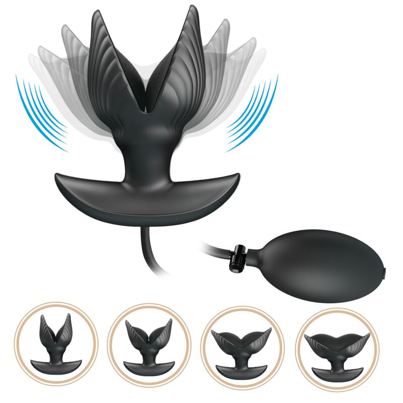Plug anal gonflable vibrant rechargeable — PRETTY LOVE BOTTOM
