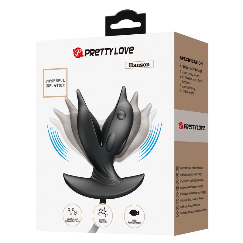 Plug anal gonflable vibrant — PRETTY LOVE BOTTOM