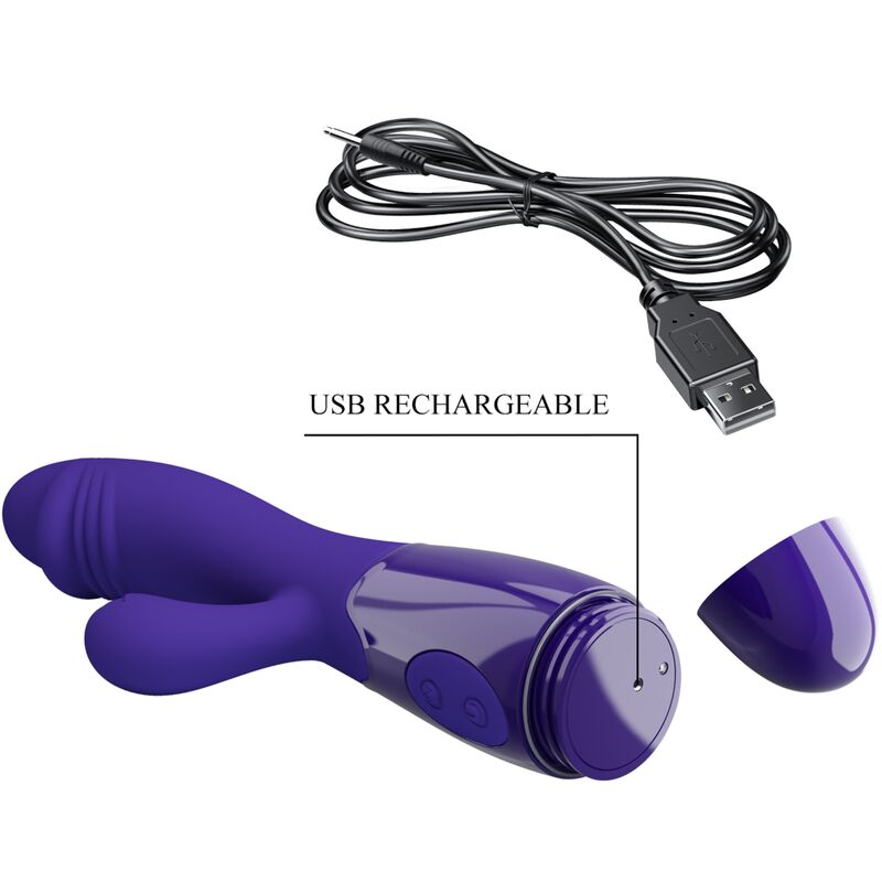 Double stimulateur vibrant point G et clitoris rechargeable — PRETTY LOVE LED