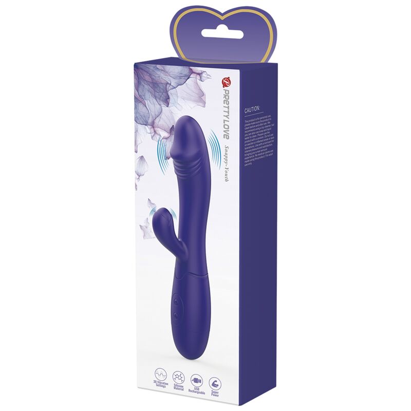 Double stimulateur vibrant point G et clitoris rechargeable — PRETTY LOVE LED