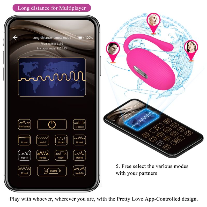 Œuf vibrant connecté télécommandé — PRETTY LOVE SMART