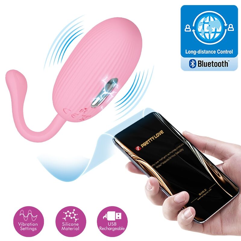 Œuf vibrant connecté rechargeable rose doré — PRETTY LOVE SMART