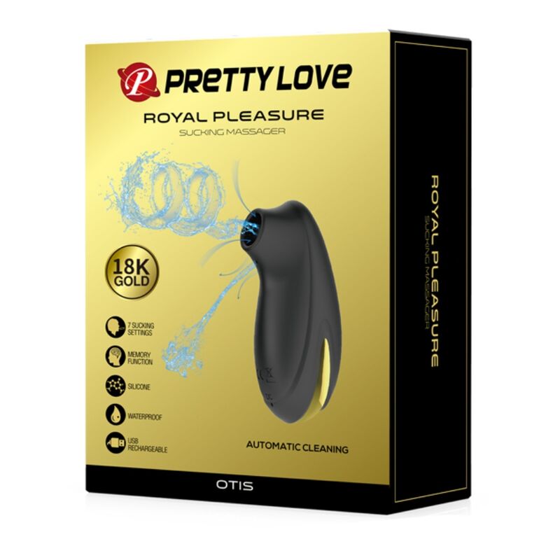 Masseur à succion rechargeable de luxe noir — PRETTY LOVE C-TYPE