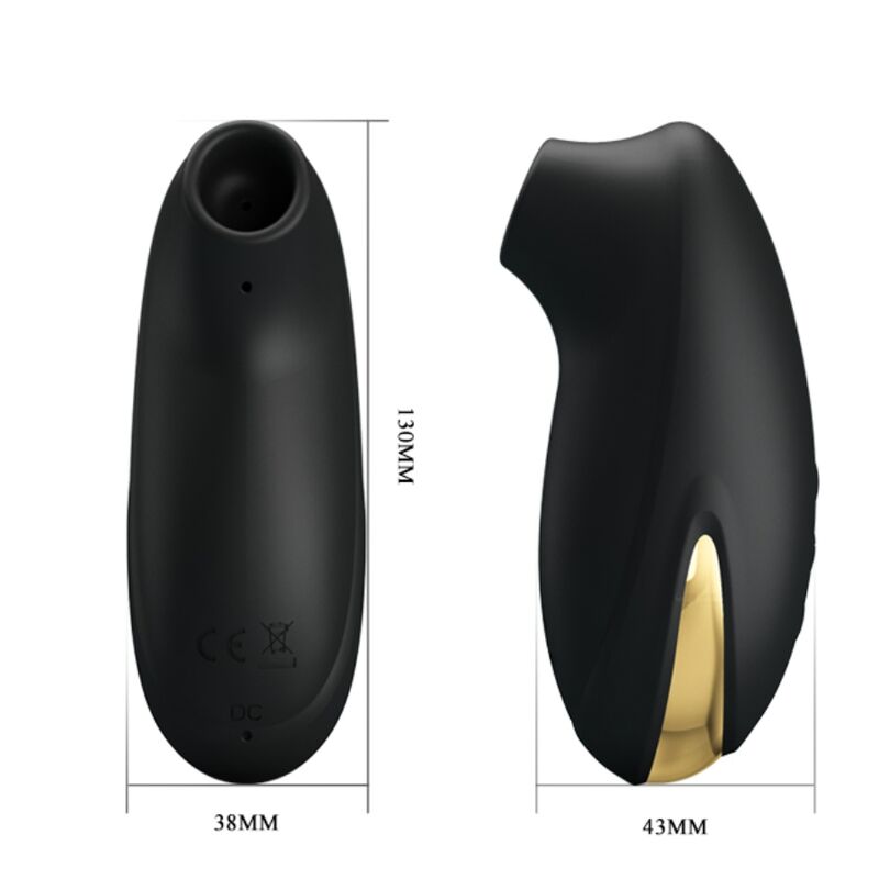 Masseur à succion rechargeable de luxe noir — PRETTY LOVE C-TYPE