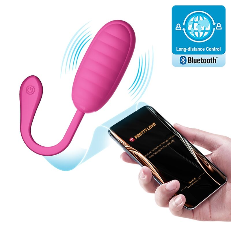 Œuf vibrant rechargeable Catalina rose avec application — PRETTY LOVE SMART