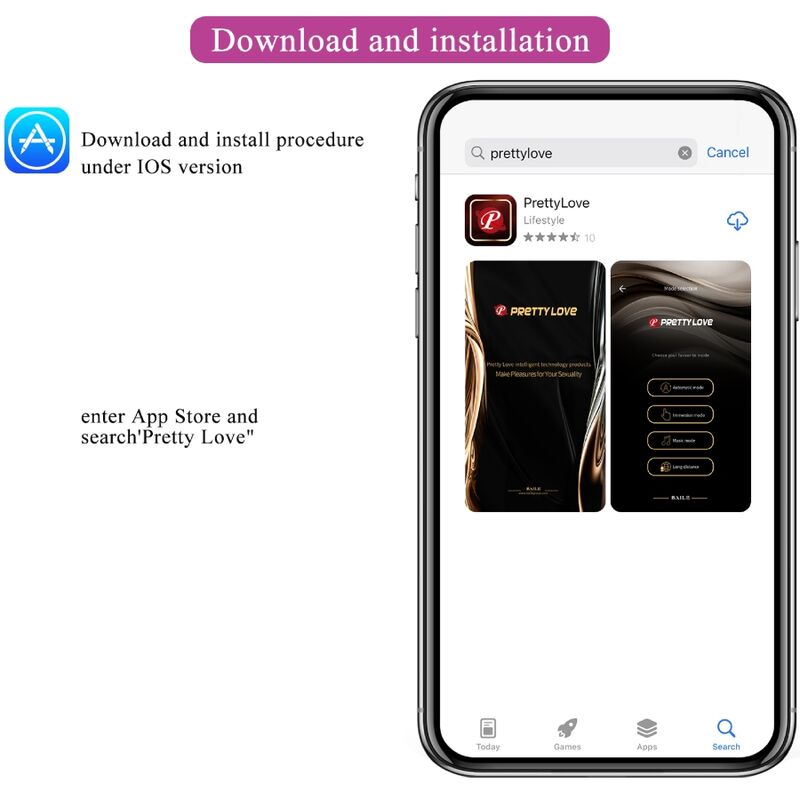 Œuf vibrant rechargeable Catalina rose avec application — PRETTY LOVE SMART