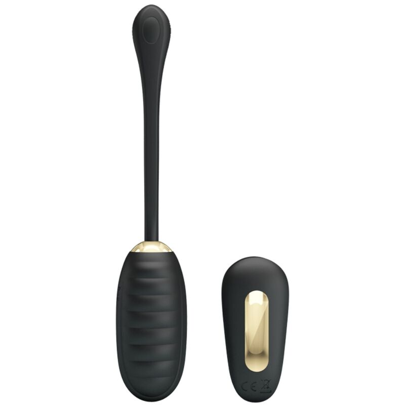 Œuf vibrant rechargeable de luxe noir avec télécommande — PRETTY LOVE SMART