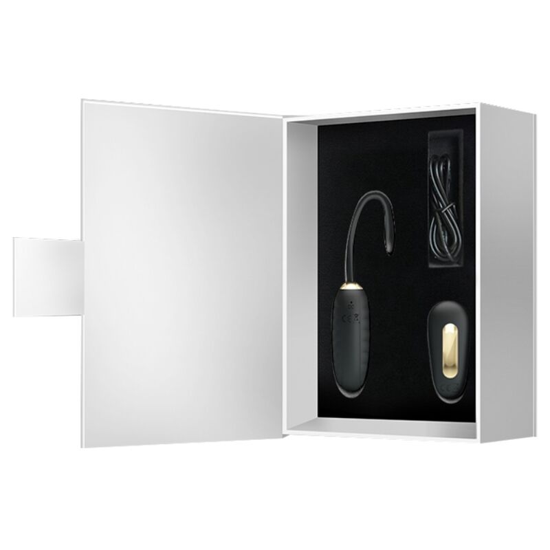 Œuf vibrant rechargeable de luxe noir avec télécommande — PRETTY LOVE SMART