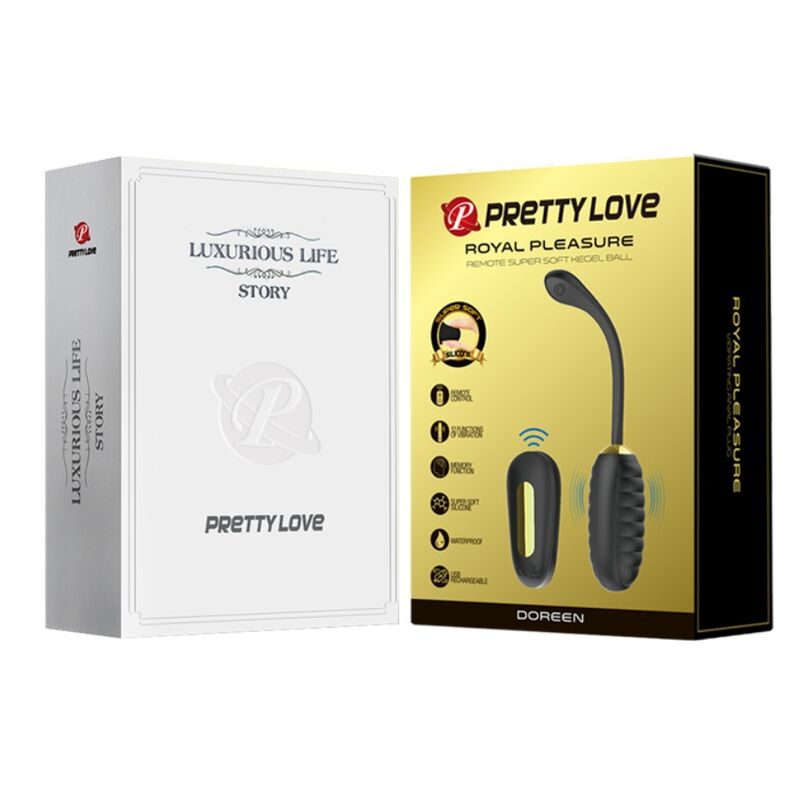 Œuf vibrant rechargeable de luxe noir avec télécommande — PRETTY LOVE SMART