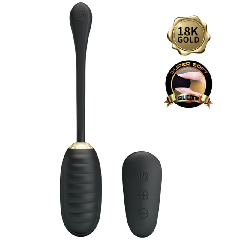Œuf vibrant rechargeable de luxe noir avec télécommande — PRETTY LOVE SMART