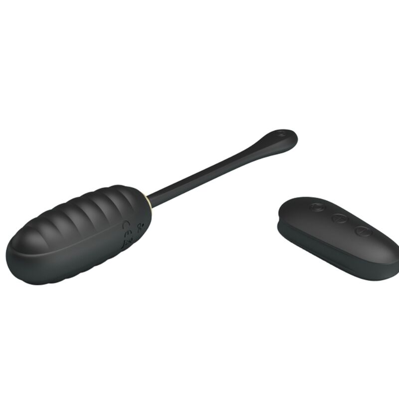 Œuf vibrant rechargeable de luxe noir avec télécommande — PRETTY LOVE SMART