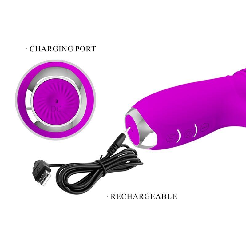 Vibromasseur lapin rechargeable Dorothy Violet — PRETTY LOVE C-TYPE