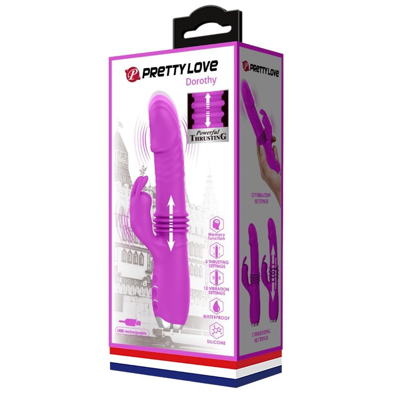 Vibromasseur lapin rechargeable Dorothy Violet — PRETTY LOVE C-TYPE