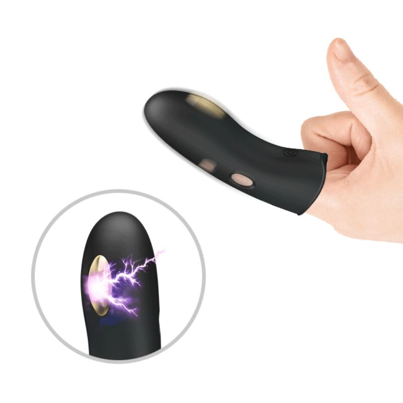 Couvre-doigts électro-stimulant rechargeable noir — PRETTY LOVE MALE