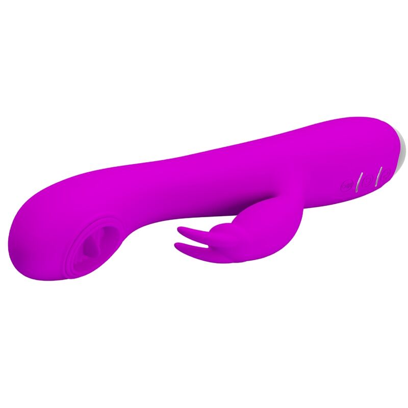 Vibrateur rechargeable avec stimulateur lingual et ventouse — PRETTY LOVE C-TYPE