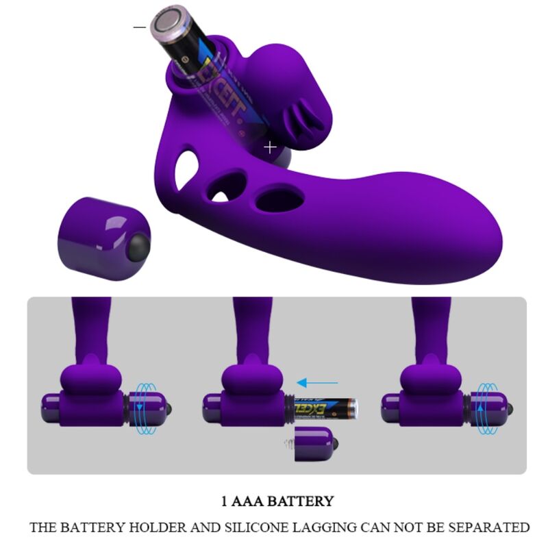 Vibrateur à doigt Orlando violet — PRETTY LOVE PARTY UP