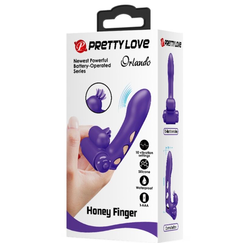 Vibrateur à doigt Orlando violet — PRETTY LOVE PARTY UP