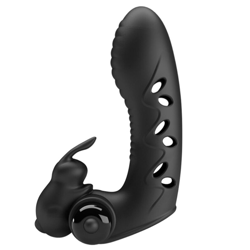 Manchon vibrant lapin noir — PRETTY LOVE MALE