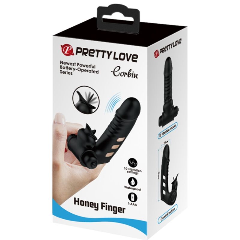 Doigtier vibrant noir — PRETTY LOVE MALE