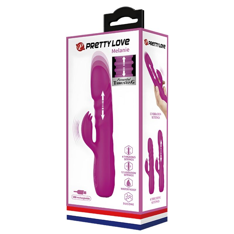 Vibrateur lapin rechargeable double stimulation — PRETTY LOVE PARTY UP