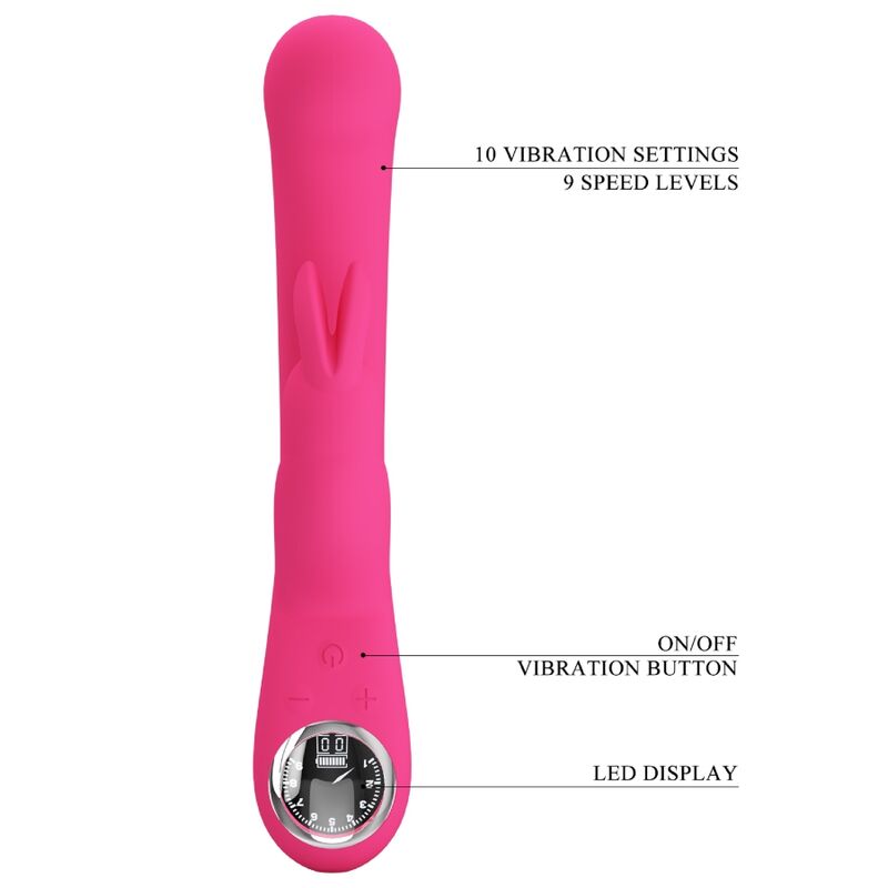 Vibrateur lapin et point G rechargeable en silicone — PRETTY LOVE LED