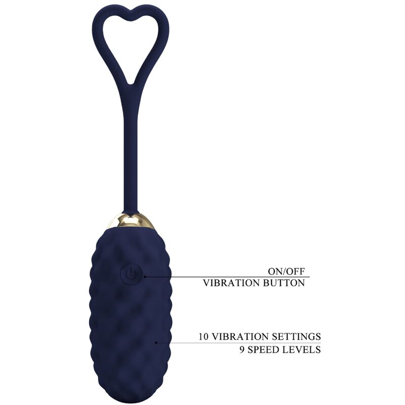 Oeuf vibrant télécommandé Vivian Blue — PRETTY LOVE LED