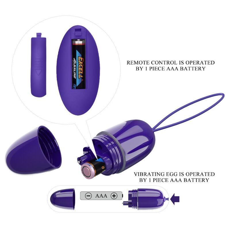 Mini œuf vibrant télécommandé violet — PRETTY LOVE YOUTH