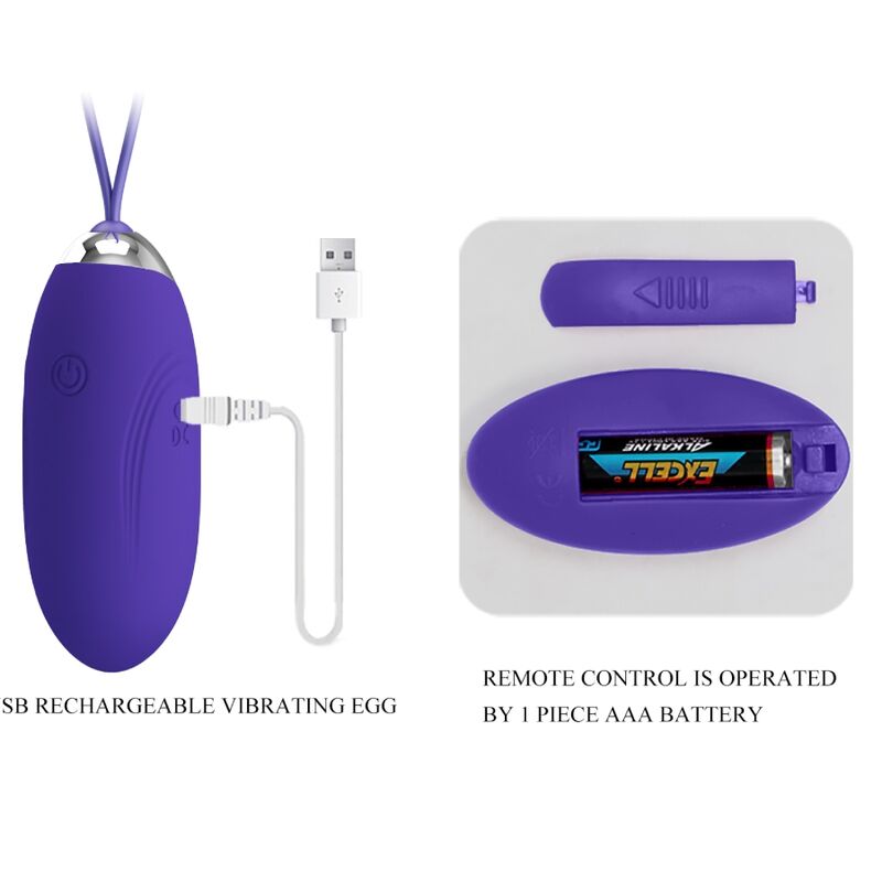 Œuf vibrant télécommandé violet — PRETTY LOVE YOUTH