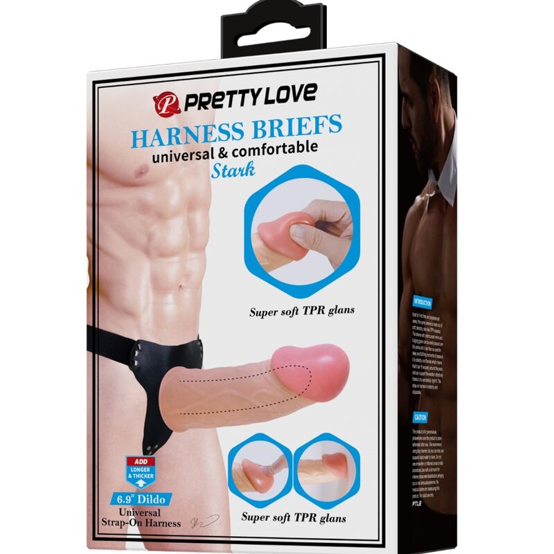 Harnais confortable avec gode creux et veines réalistes — PRETTY LOVE PARTY UP
