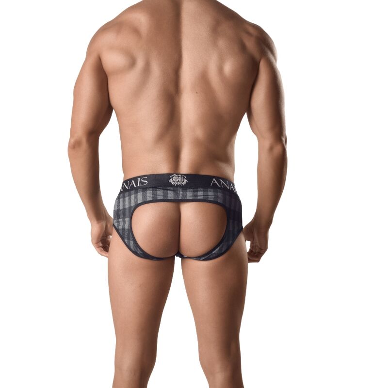 Slip jock bikini à imprimé carreaux gris — ANAIS MEN JOCK