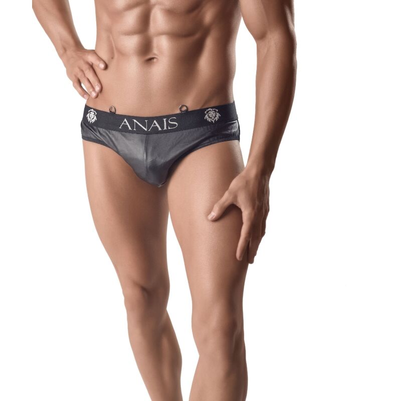 Slip cuir et mesh noir — ANAIS MEN SLIP & THONG