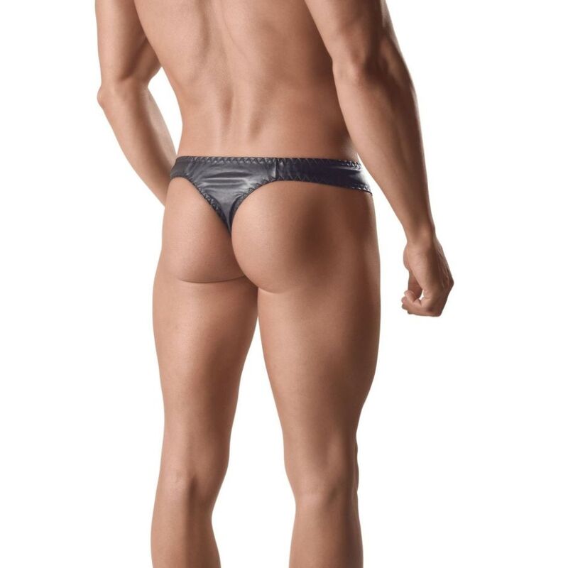 String en cuir noir pour homme — ANAIS MEN SLIP & THONG